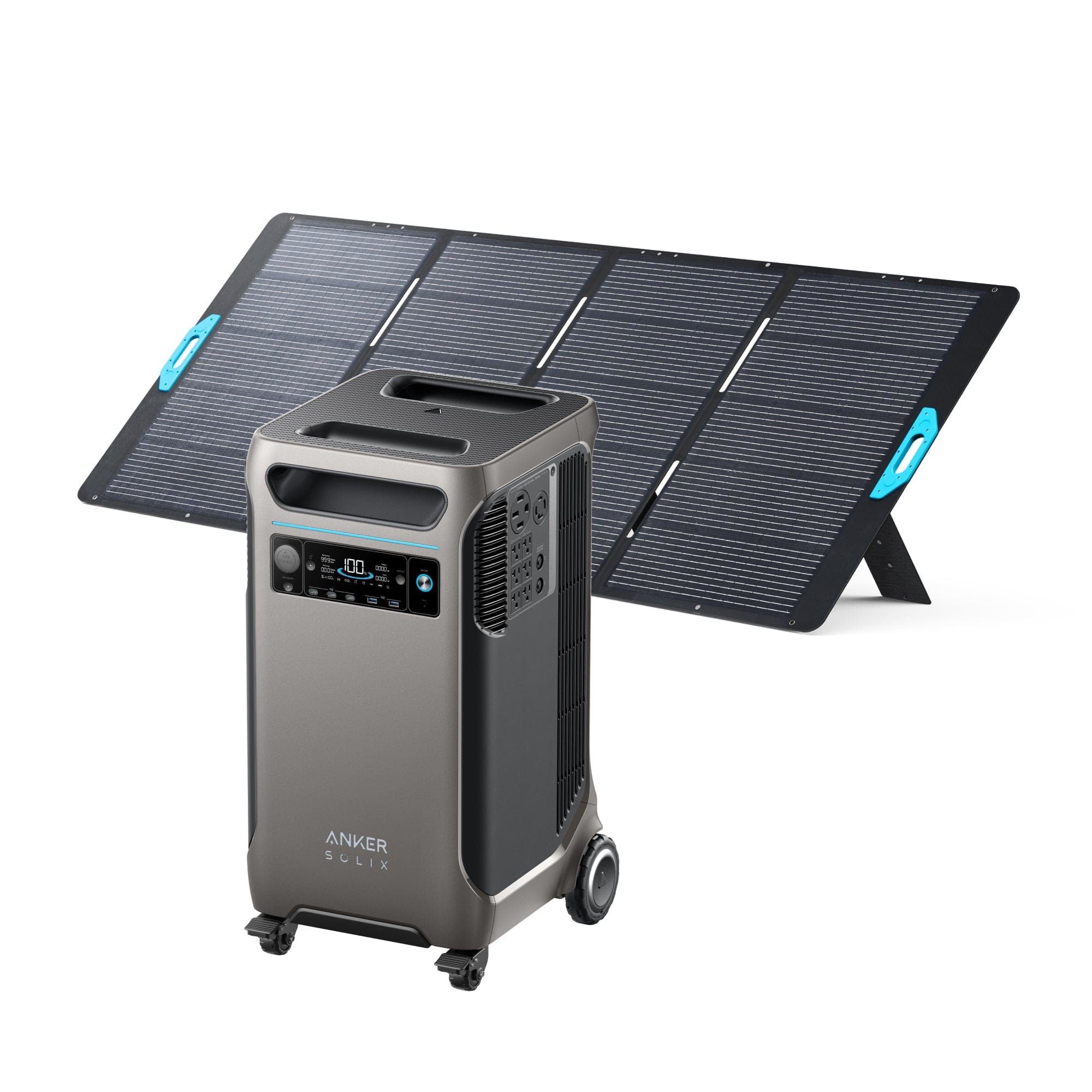 Anker SOLIX F3800 Portable Power Station + 400W Solar Panel, 6000W AC Output, Expandable Capacity, Fast Solar Charging