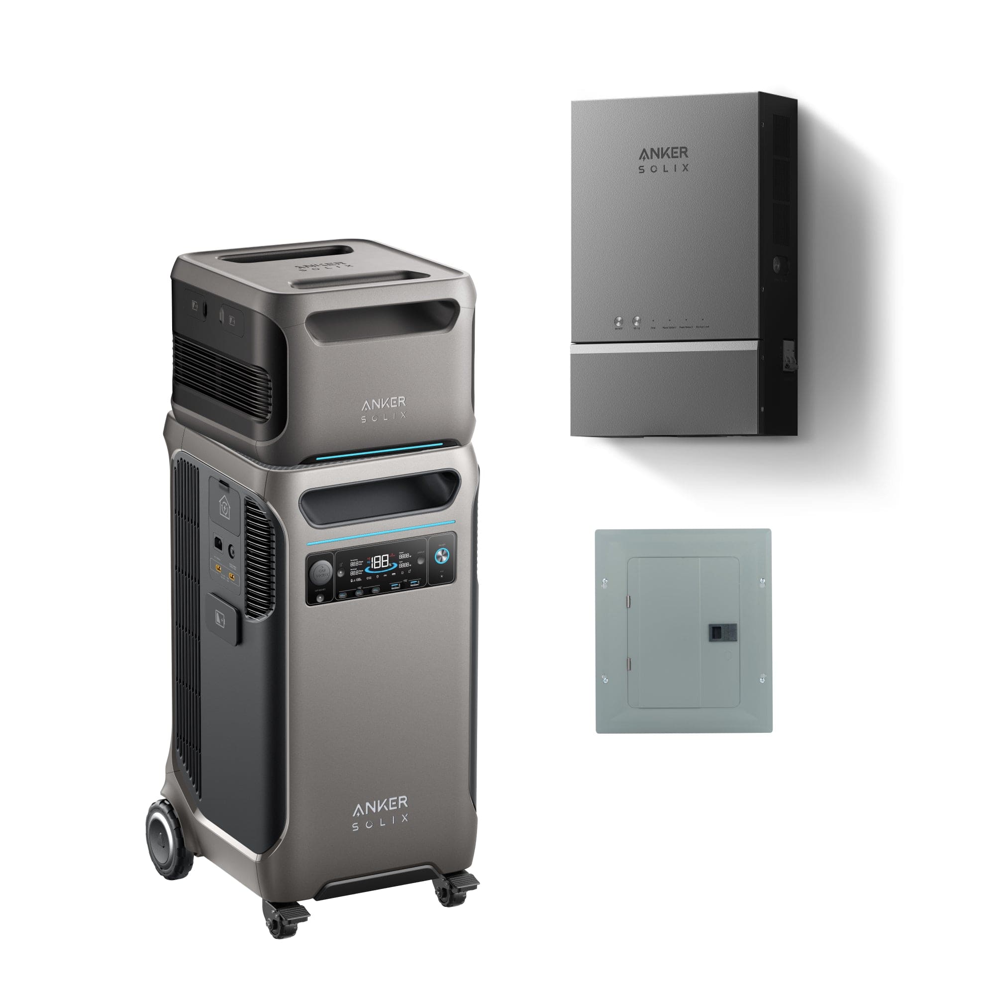 Anker SOLIX F3800 Portable Power Station + Smart Home Power Kit (Home Power Panel + Subpanel) + Expansion Battery, Energy Management & Backup