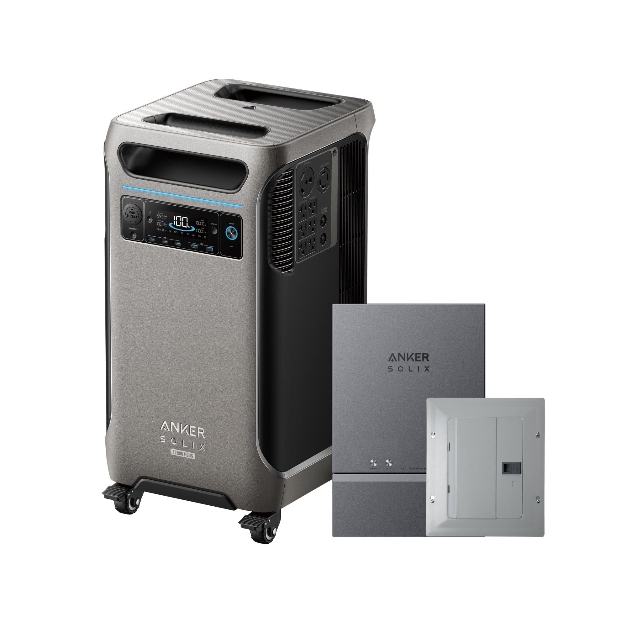 Anker SOLIX F3800 Plus Portable Power Station + Home Power Panel + Sub Panel, Smart Whole-Home Backup, AC-Coupled, Solar Integration, Energy Savings