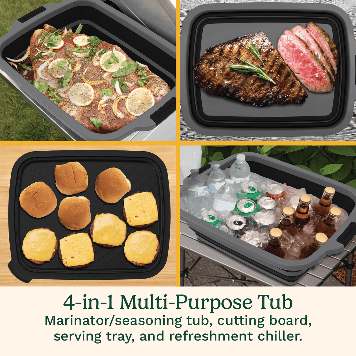 Cuisinart 4-in-1 Expandable Prep & Serve Tub, Black