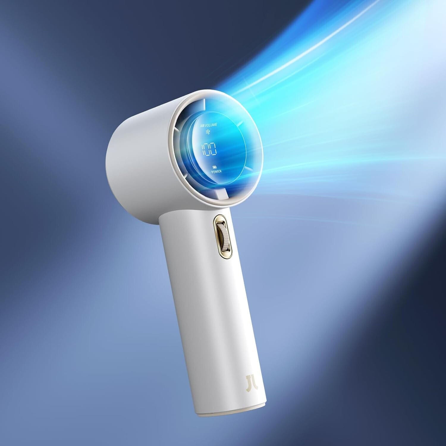 JisuLife Portable Handheld Fan Pro 1S, 1-100 Speed, Adjustable Turbo Mini Rechargeable Personal Fan, White