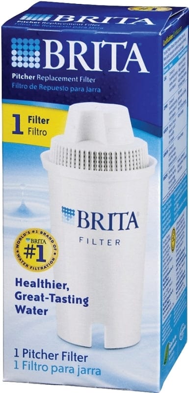 Brita Replacement Water Filter, for Dispensers + Pitchers, White