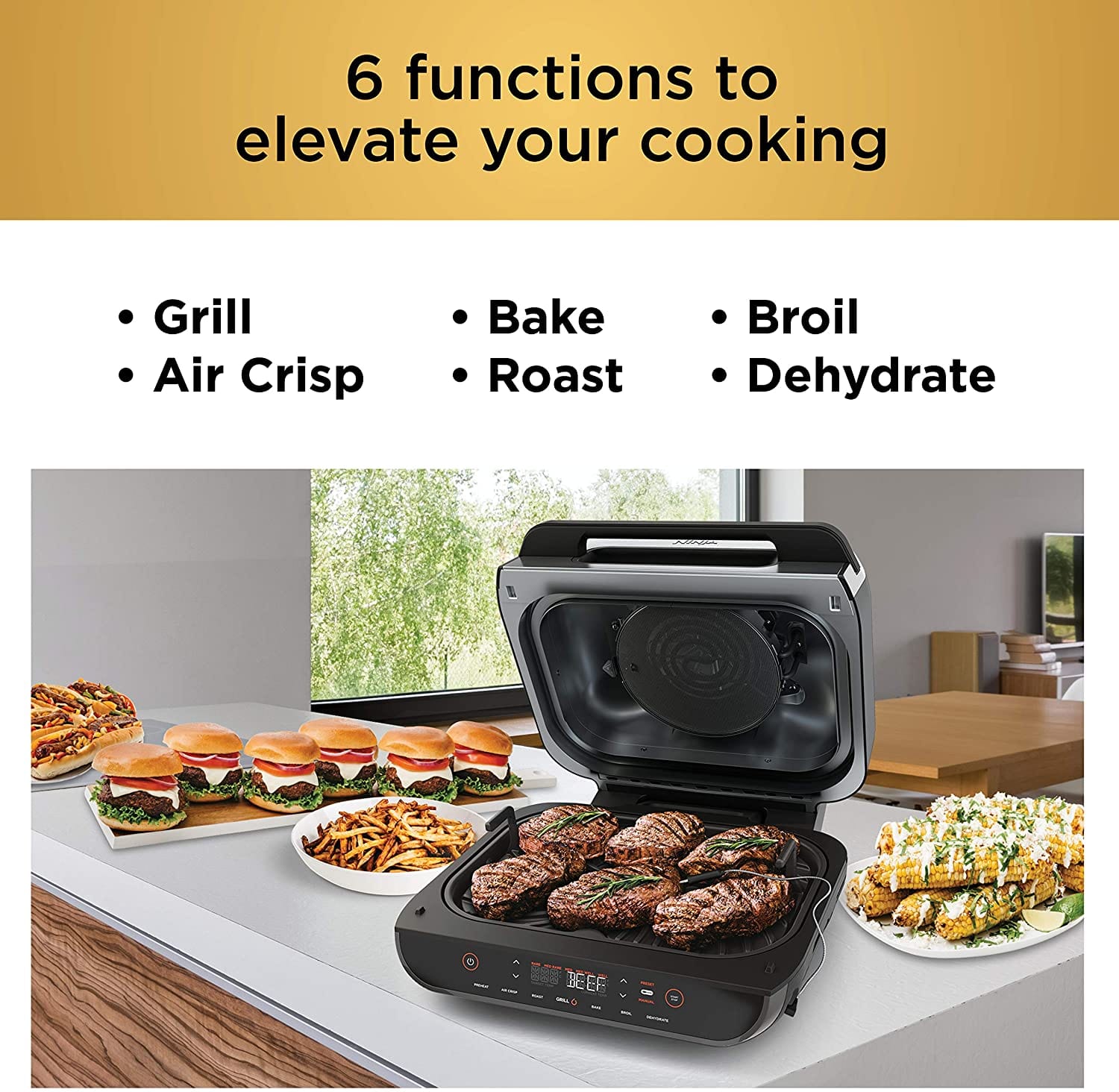 Ninja Foodi Smart 6 in 1 Indoor Grill with Air Fryer