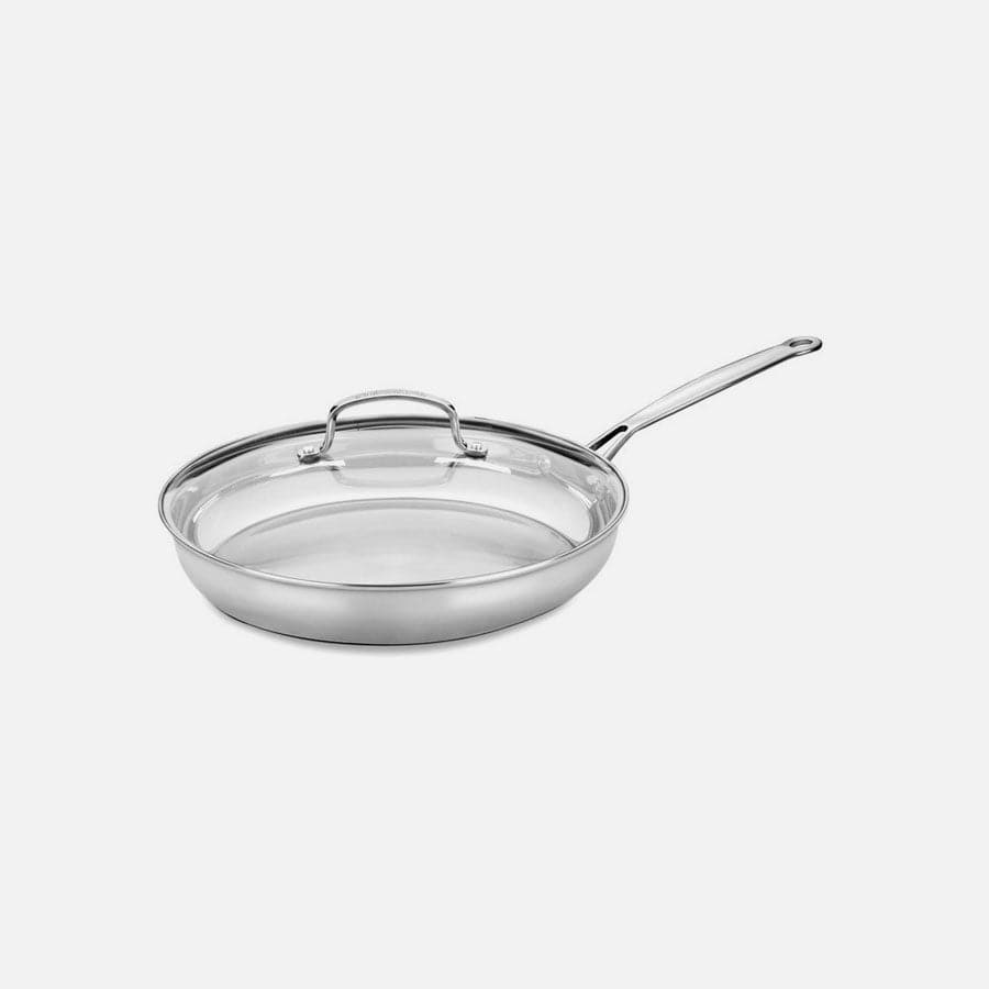 Cuisinart Chef's Classic™ Stainless 12" Skillet with Cover, Silver