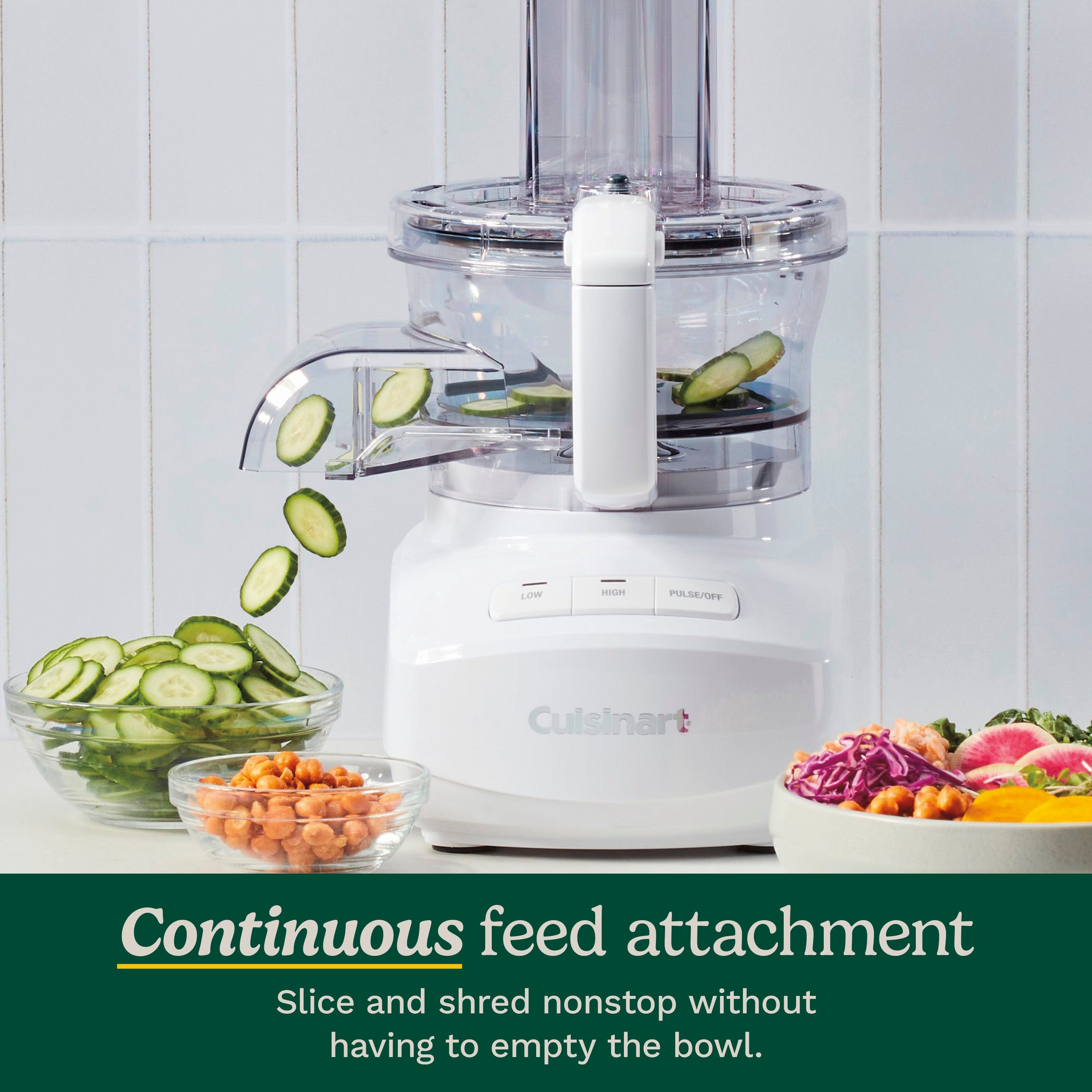 Cuisinart 9-Cup Continuous Feed Food Processor, White