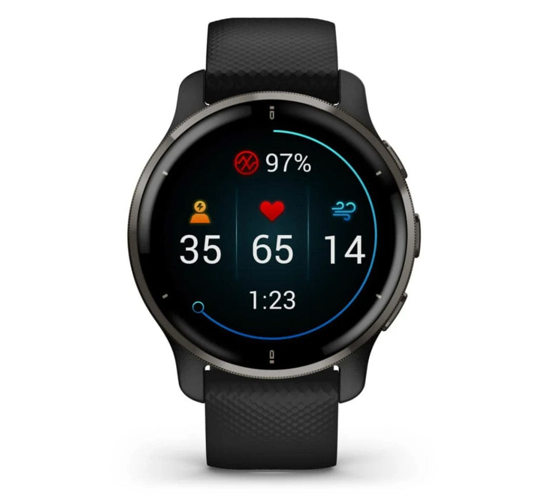 Garmin Venu 2 Plus Passivated GPS Smartwatch Black/Slate - Certified Refurbished