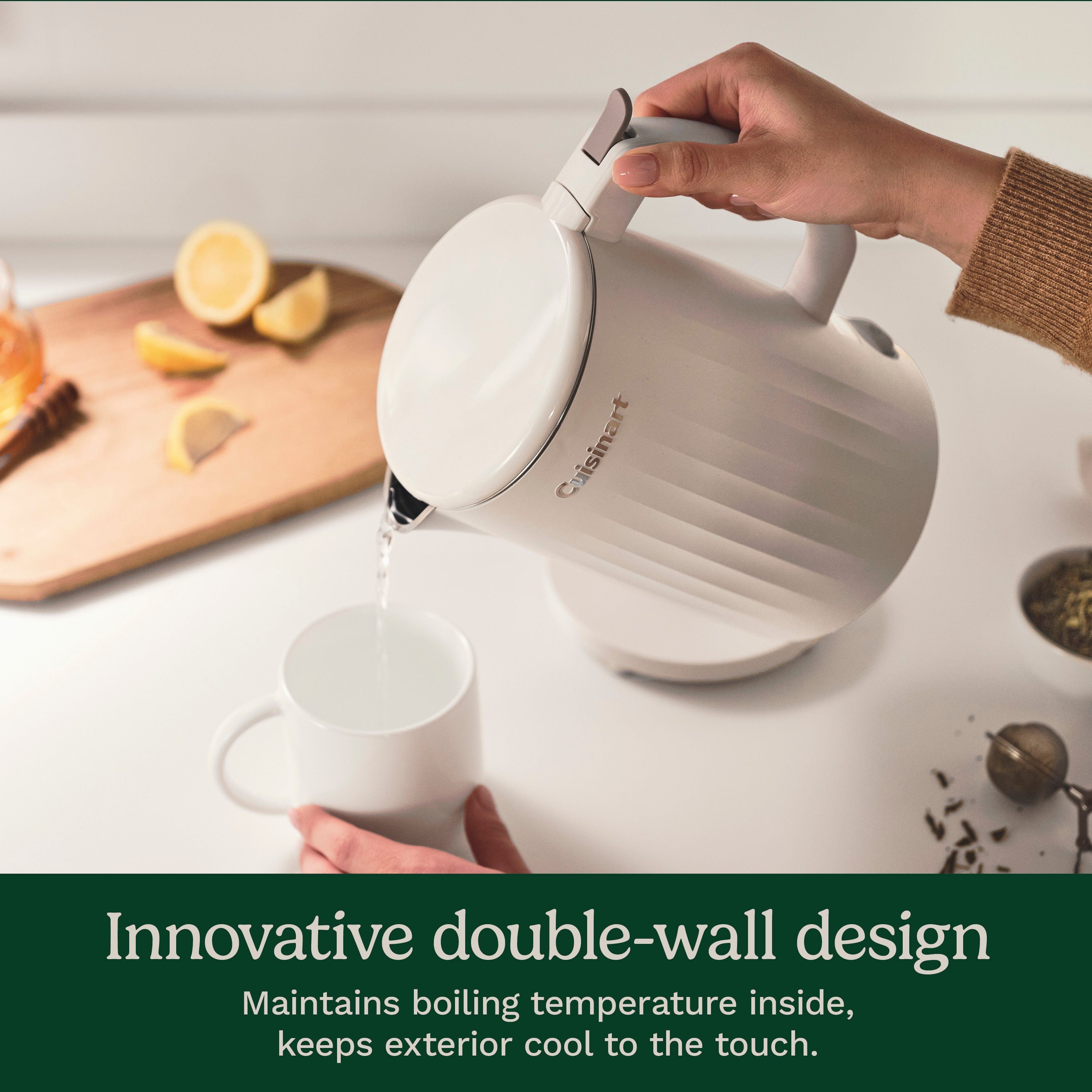 Cuisinart Soho™ 1-Liter Double-Wall Electric Kettle, Truffle