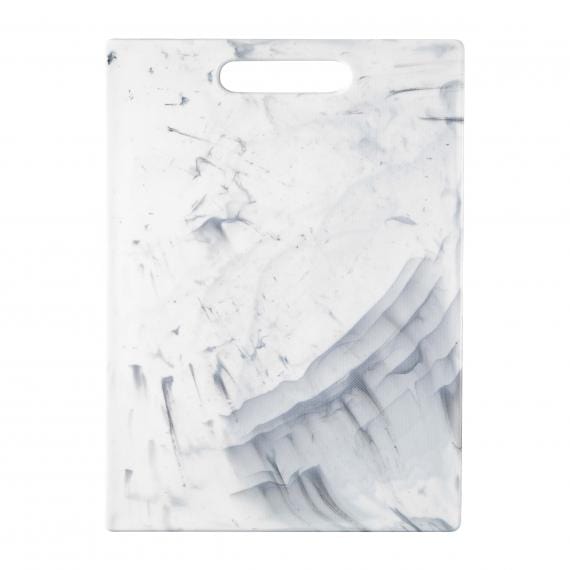 Cuisinart 7 Piece Cutting Board with Knives Set - Faux Marble, White