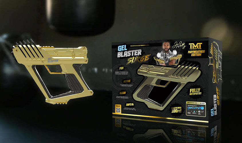 Gel Blaster Floyd Mayweather Surge Toy Gellet Eco Friendly Blaster, Gold 2 pack