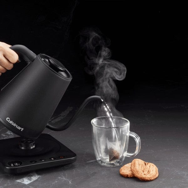 Cuisinart Precision Gooseneck Spout Designed Holds 1-Liter Digital Goose Neck Kettle, Stainless Steel, Black - Certified Refurbished