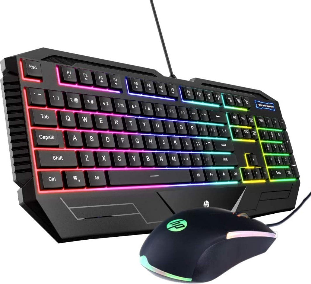 HP GK1100 Gaming Gear Combo Keyboard + Mouse 6 Color LED Back Light
