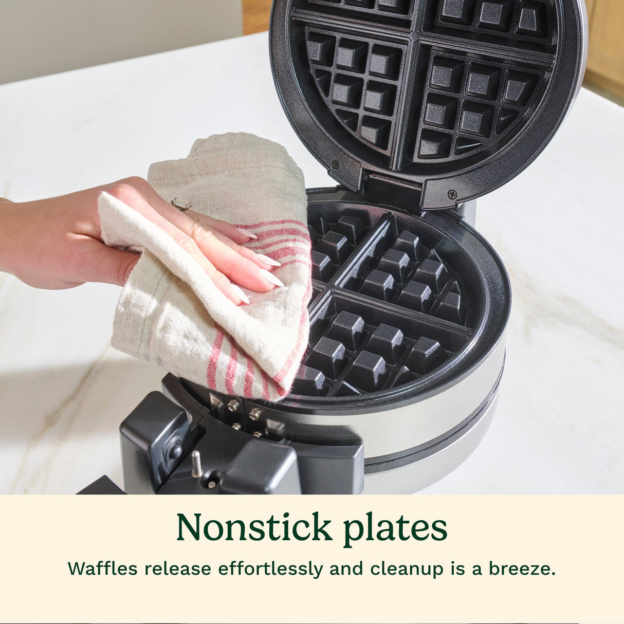Cuisinart Double Flip Belgian Waffle Maker, Black