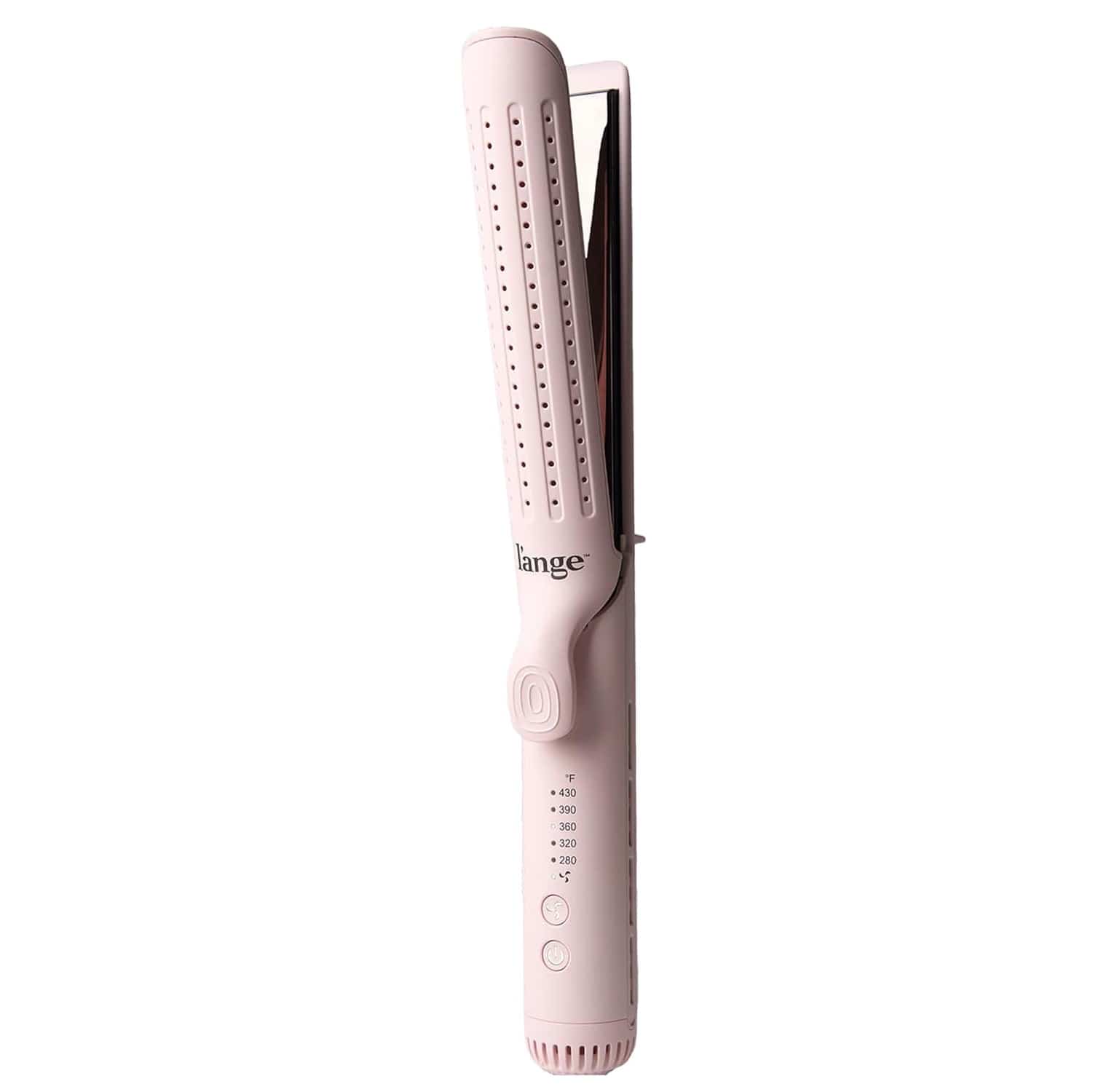 L'ange Hair Le Duo Grande 360° Airflow Styler, 2-in-1 Curling Wand & Flat Iron, Cooling Vents, Adjustable Temp, Blush