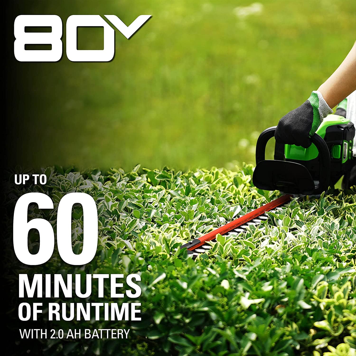 Greenworks Brushless Hedge Trimmer 80V 26" 1.2" Cutting Capacity