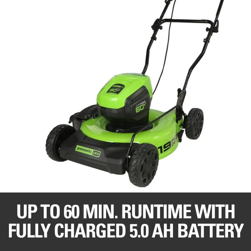 Greenworks 60V 5.0Ah 19-in. Mower with Battery