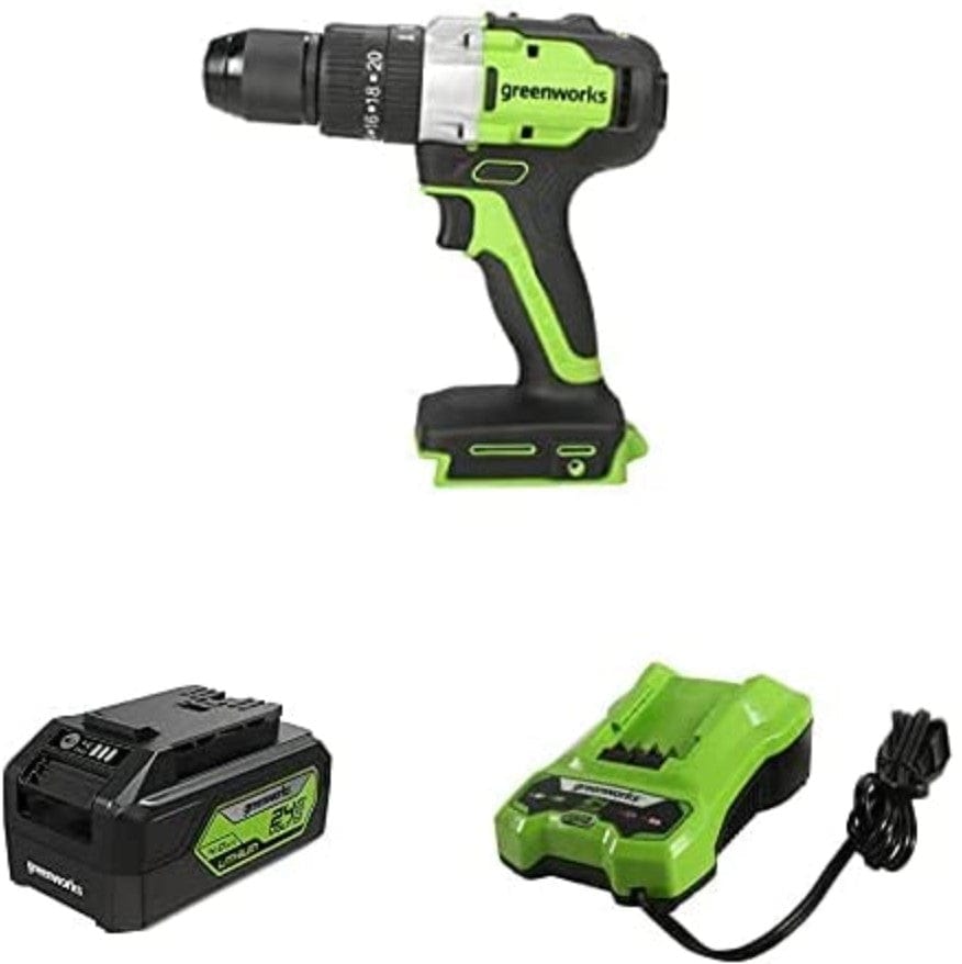 Greenworks GW3704602 24V 4.0Ah BL Hammer Drill  with Battery