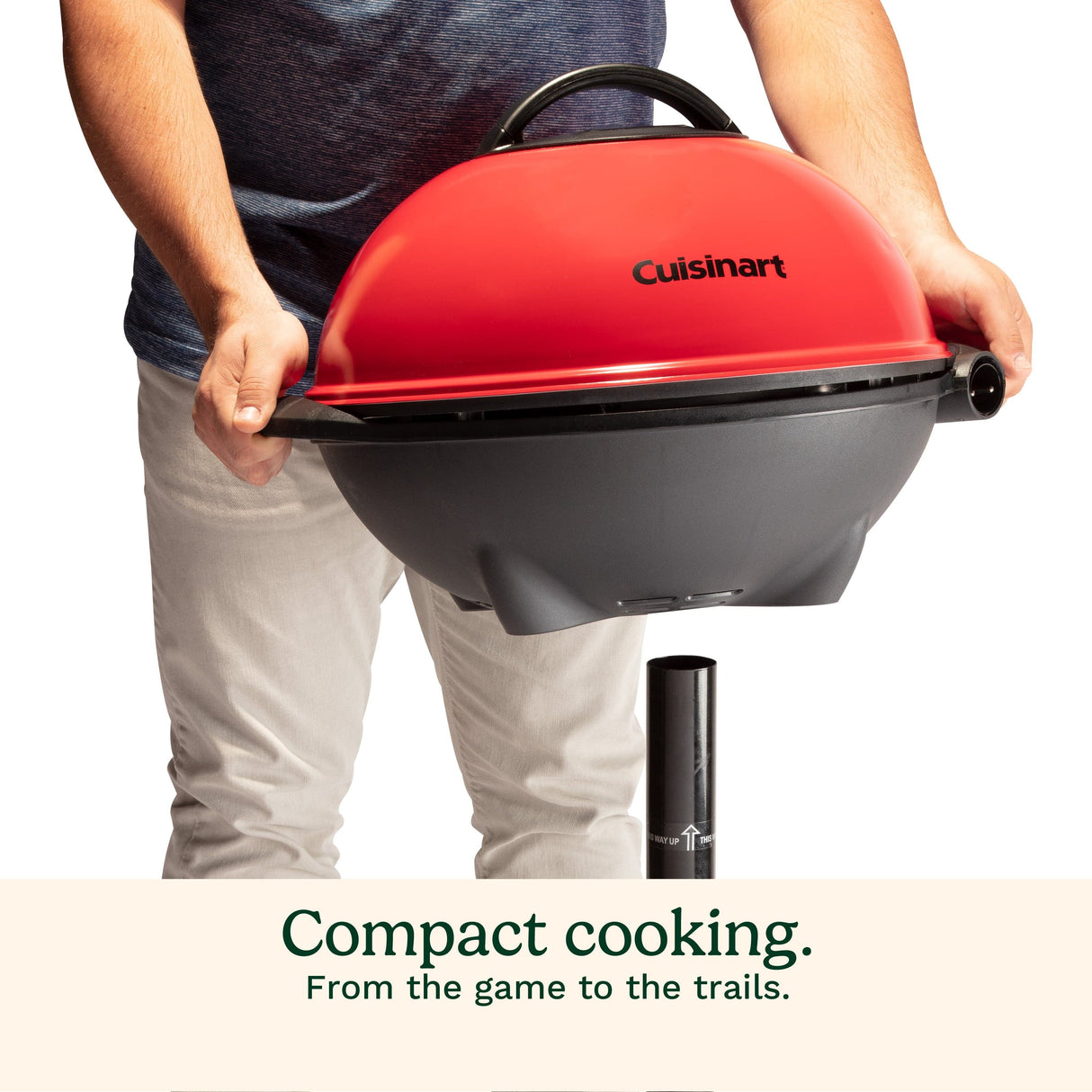 Cuisinart Portable 2-in-1 Indoor/Outdoor Electric Grill, Red