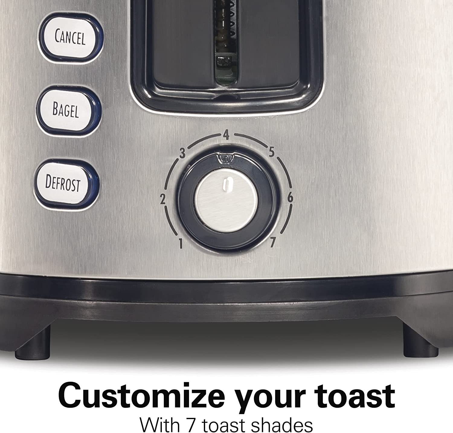 Hamilton Beach 2 Slice Extra Wide Slot Toaster with Bagel & Defrost Settings, Shade Selector, Toast Boost, Auto Shutoff, Black & Stainless Steel
