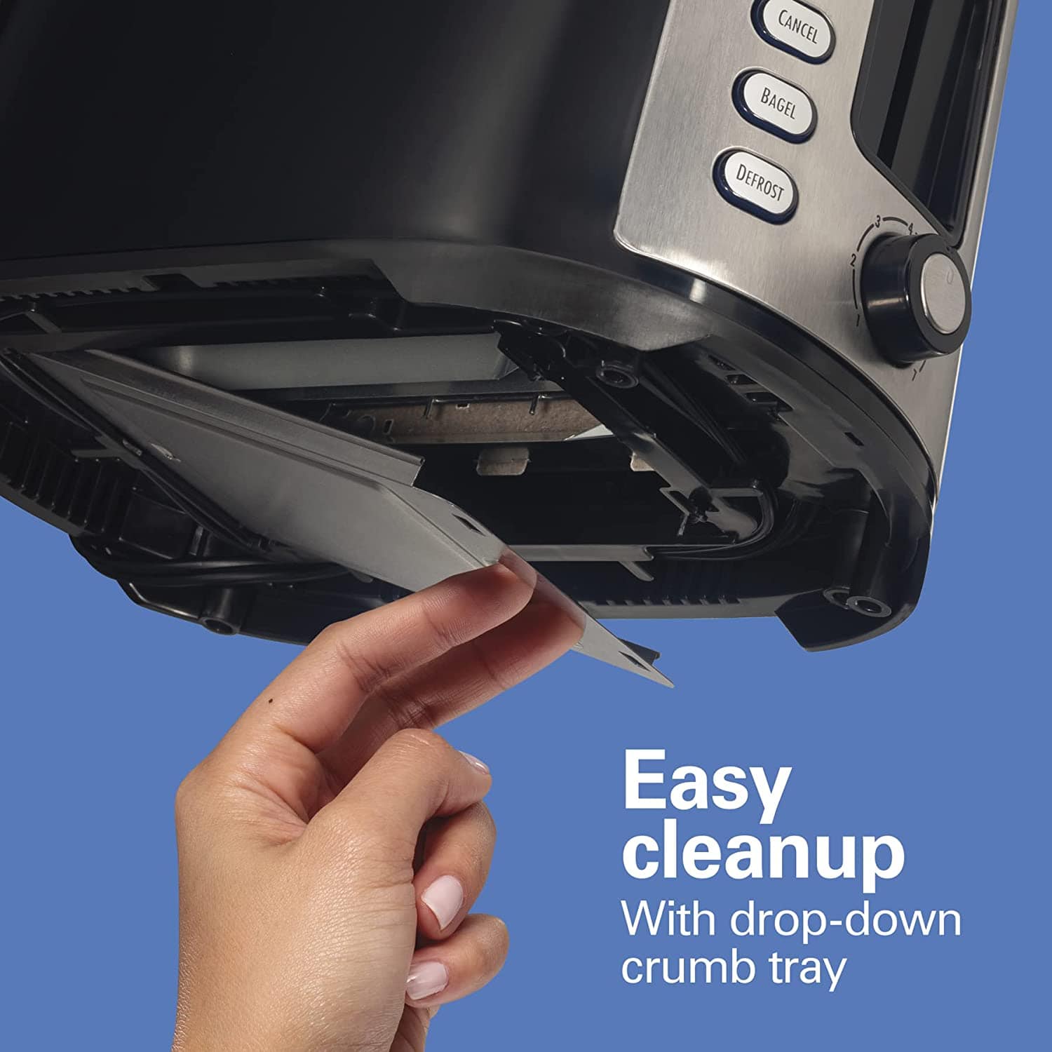 Hamilton Beach 2 Slice Extra Wide Slot Toaster with Bagel & Defrost Settings, Shade Selector, Toast Boost, Auto Shutoff, Black & Stainless Steel