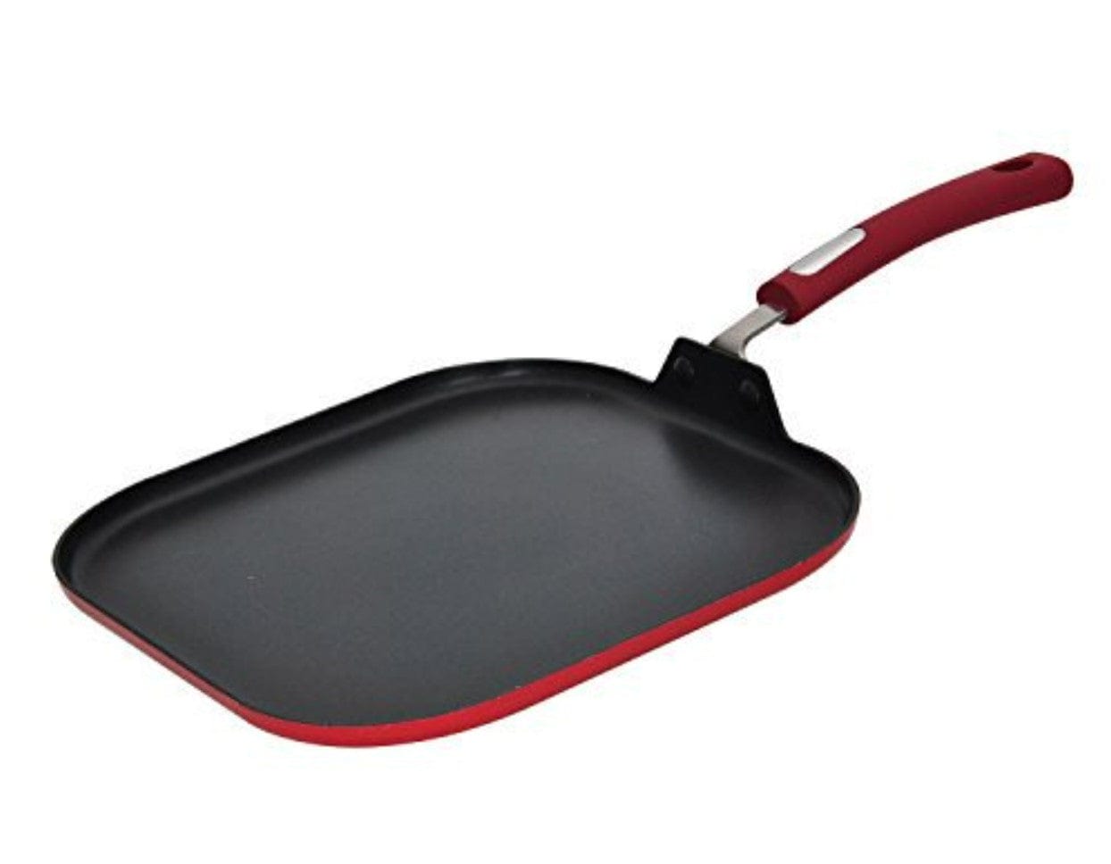 Hamilton Beach 12 Piece Non-Stick Interior Soft Touch Handles Aluminum Cookware Set, Gradient Red