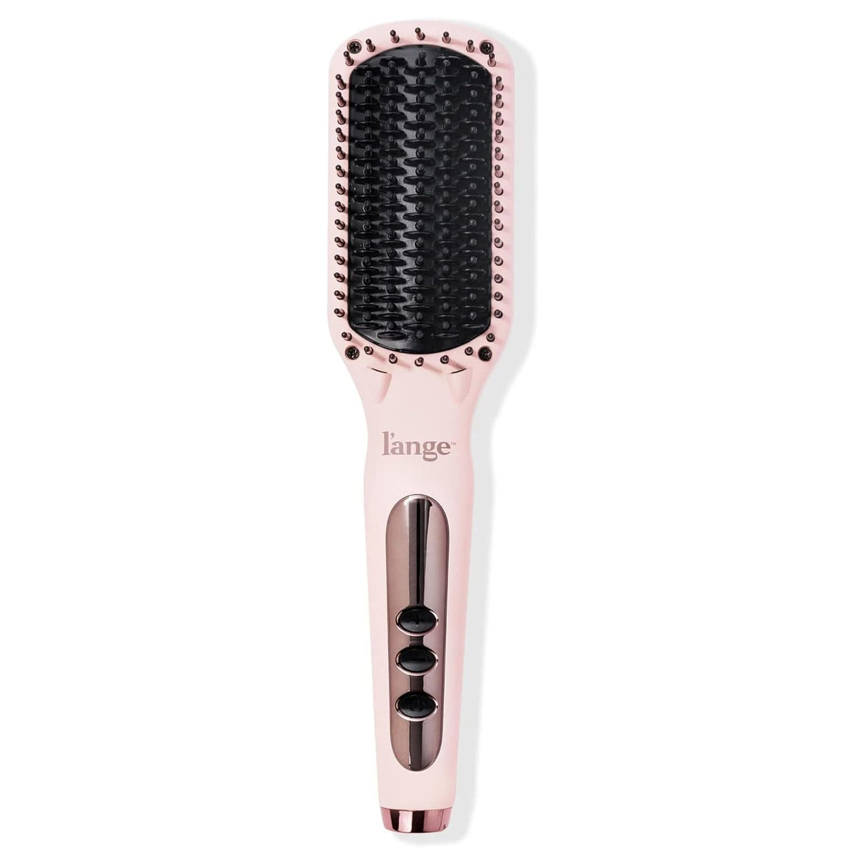L'ange Hair Le Vite Straightening Brush, Dual-Voltage Hot Brush for Smooth, Anti Frizz Hair, Blush
