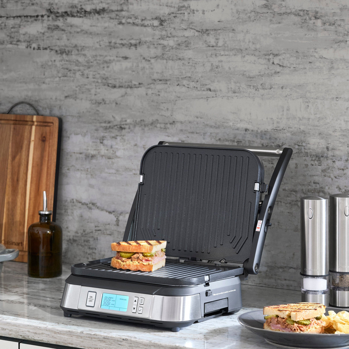Cuisinart Griddler® with Smoke-Less Mode, Silver