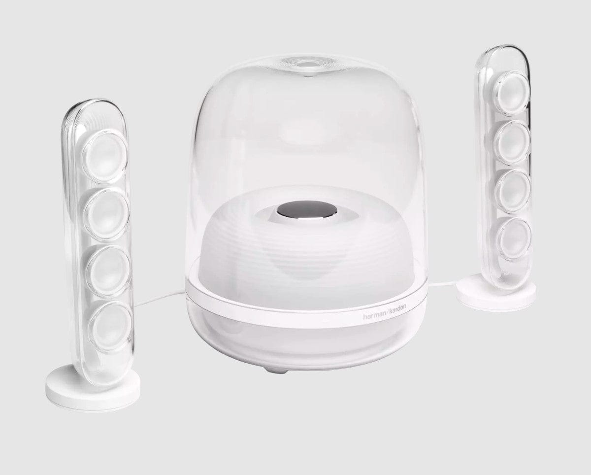 Harman Kardon SoundSticks 4 Bluetooth Wireless 2.1 Speaker System, White - Certified Refurbished