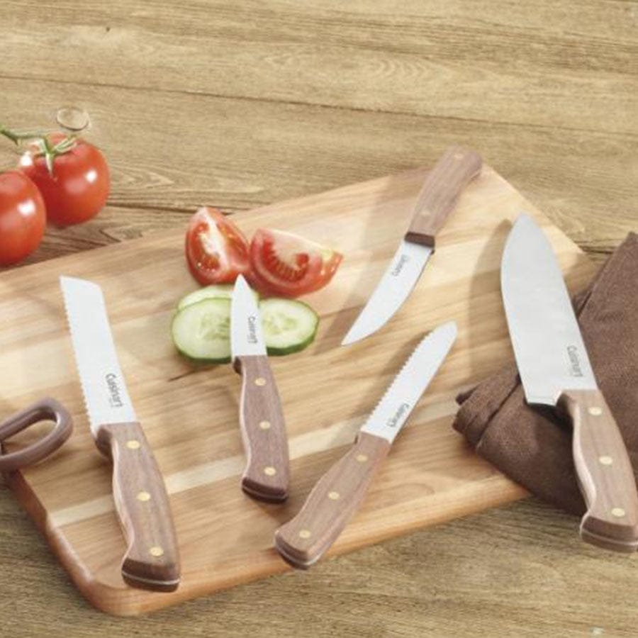 Cuisinart Walnut Triple Rivet 14 Piece Knife Block Set, Wood