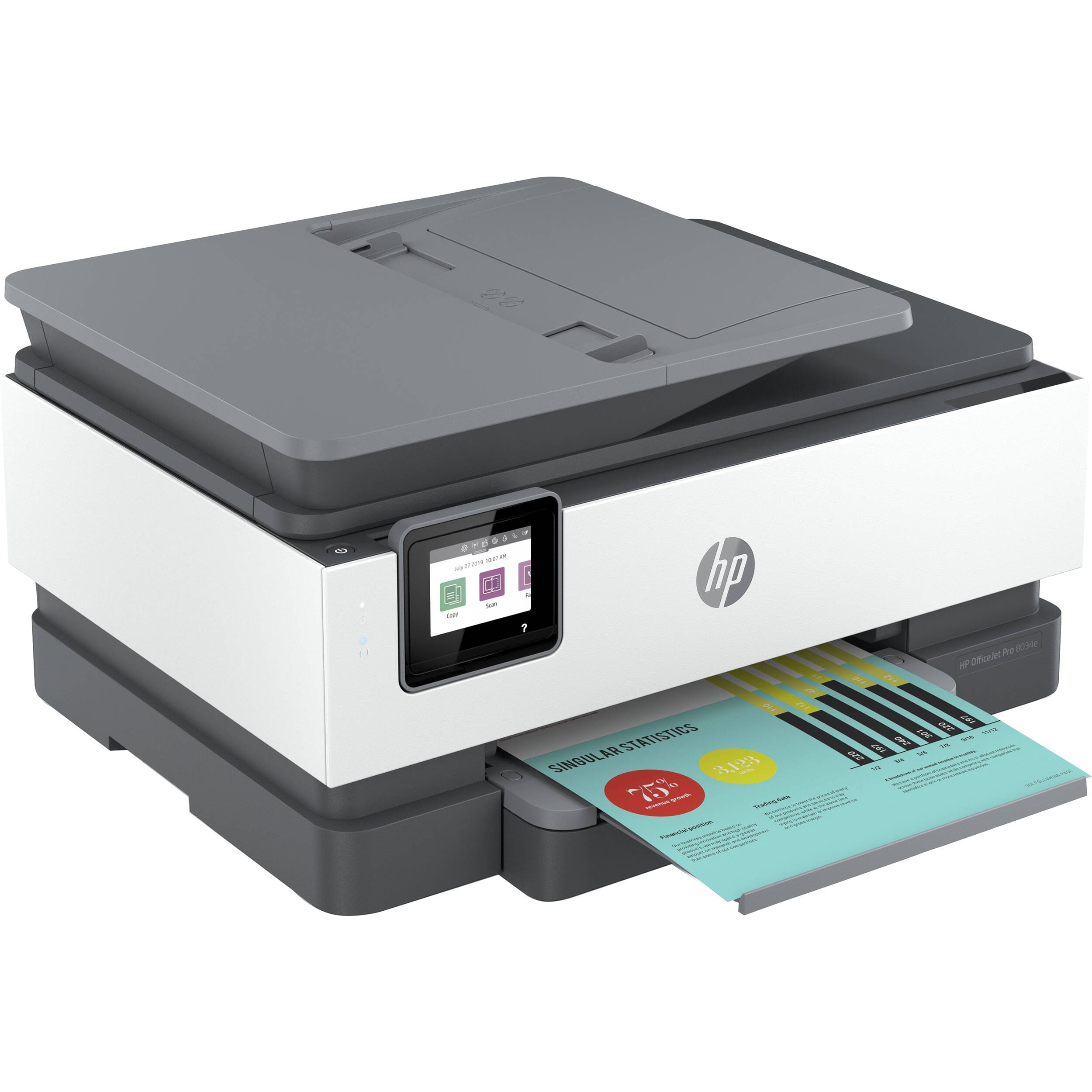 HP OfficeJet Pro 8034e Wireless Basalt All-In-One Inkjet Printer - Certified Refurbished
