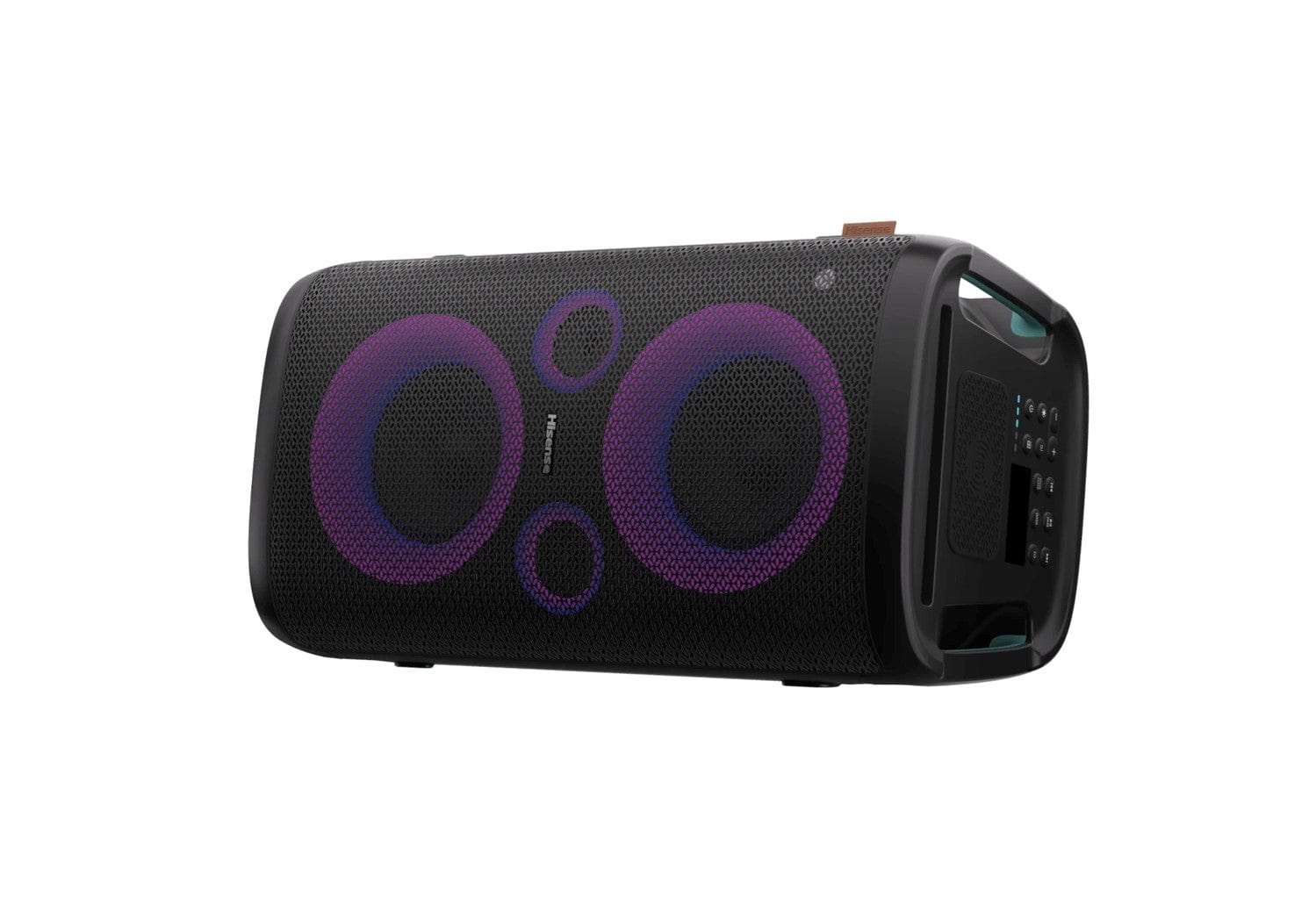 Hisense Lighted Portable Ultimate Outdoor/Indoor Party Rocker Waterproof Speaker, 300 Watts, Bluetooth Wireless, Karaoke Mode, Black