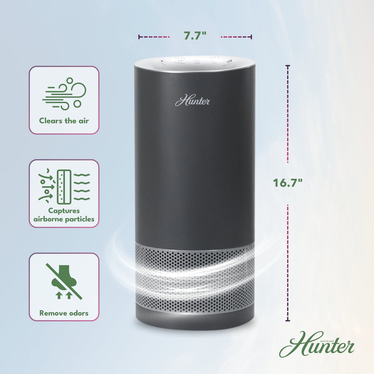 Hunter True HEPA Cylindrical Tower Air Purifier HP400