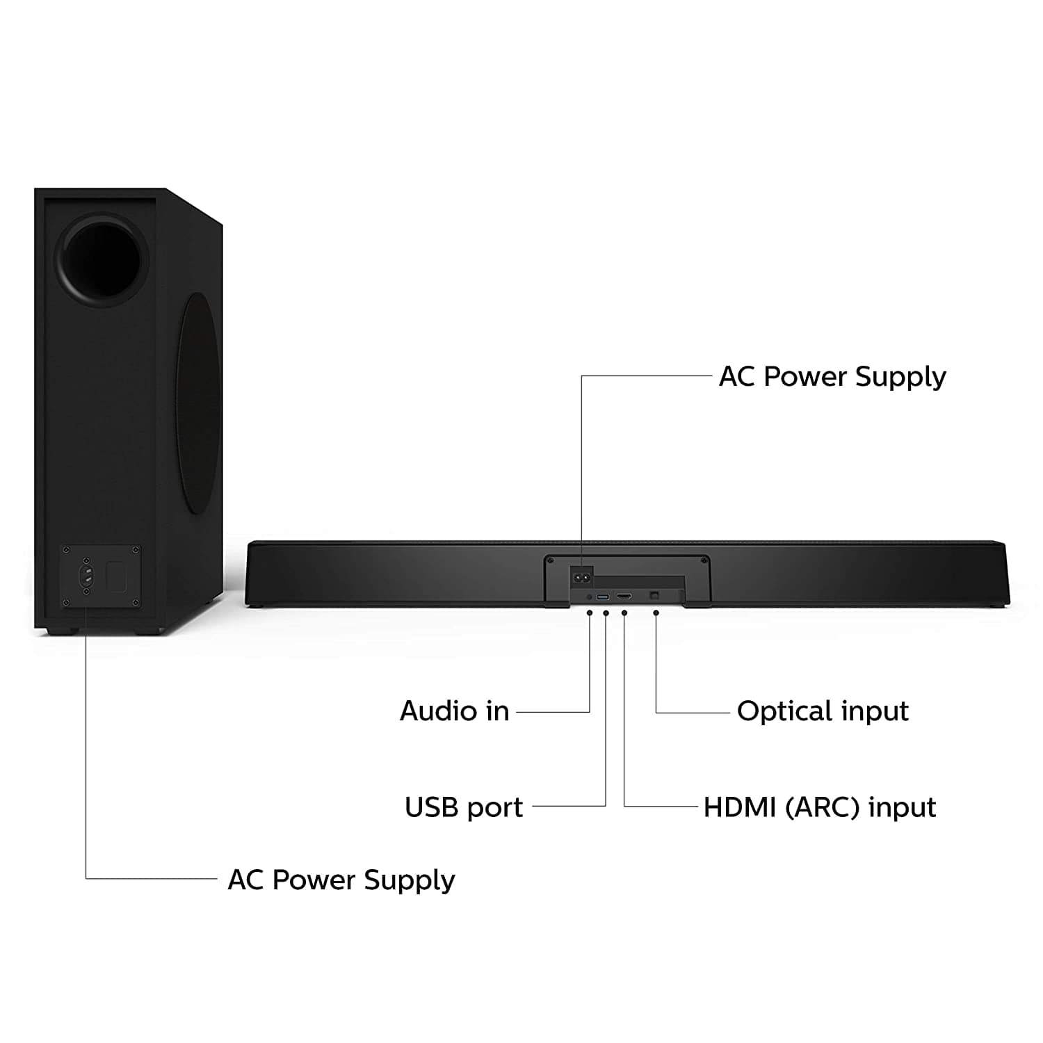 Philips 2.1Ch 160W Bluetooth Soundbar Speaker - Certified Refurbished