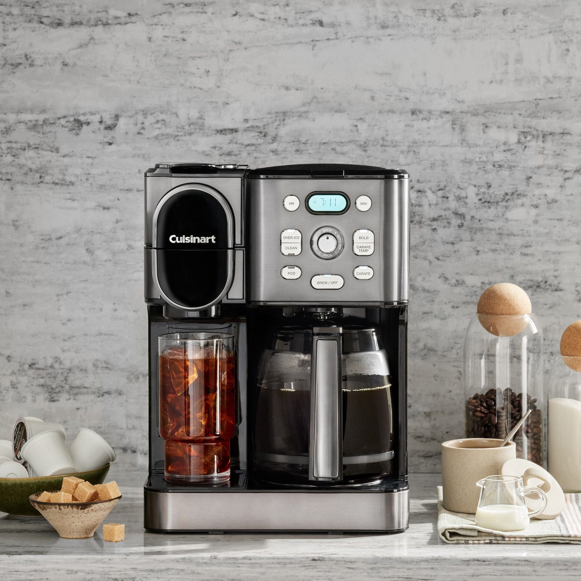 Cuisinart Coffee Center® 2-in-1 Coffee Maker Black Stainless, Black