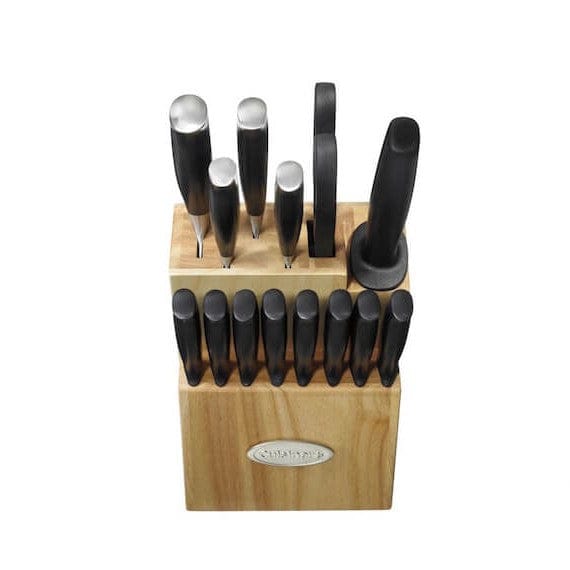 Cuisinart Nitrogen 15 Piece Cutlery Knife Block Set, Black