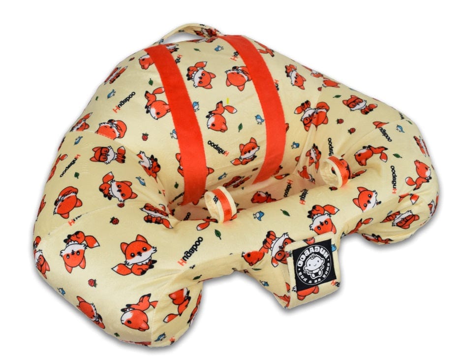 Hugaboo Infant Sitting Chair, Portable, Washable Baby Floor Seat, Kitsu Foxes