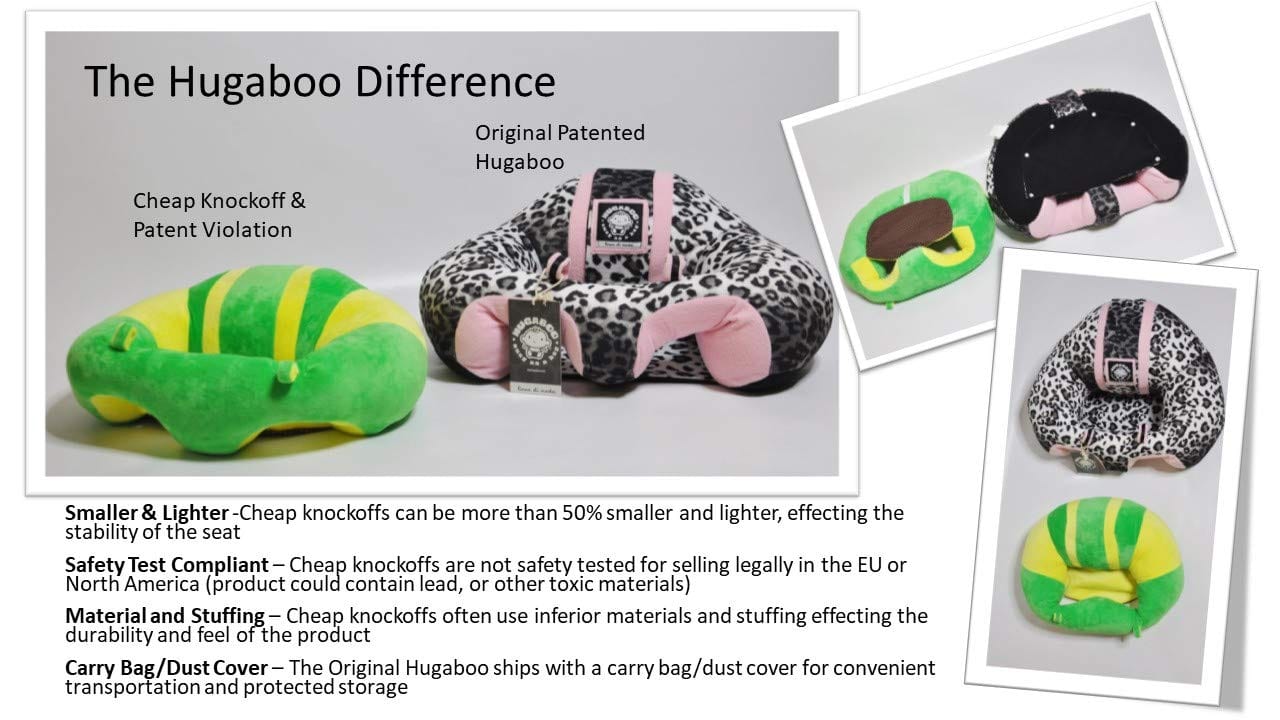 Hugaboo Infant Sitting Chair, Portable, Washable Baby Floor Seat, Sakura Pink & Blush