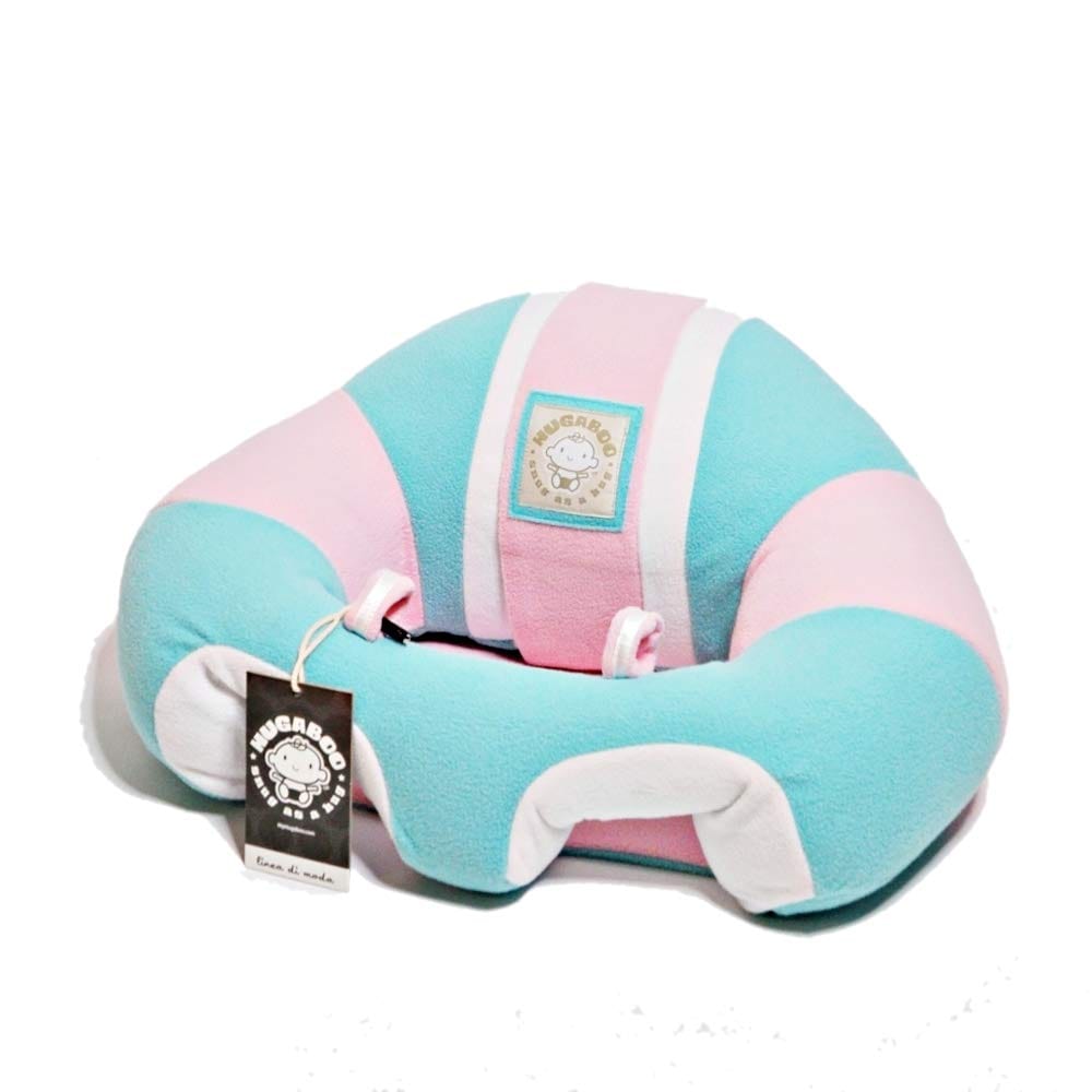 Hugaboo Infant Sitting Chair, Portable, Washable Baby Floor Seat, Cotton Candy