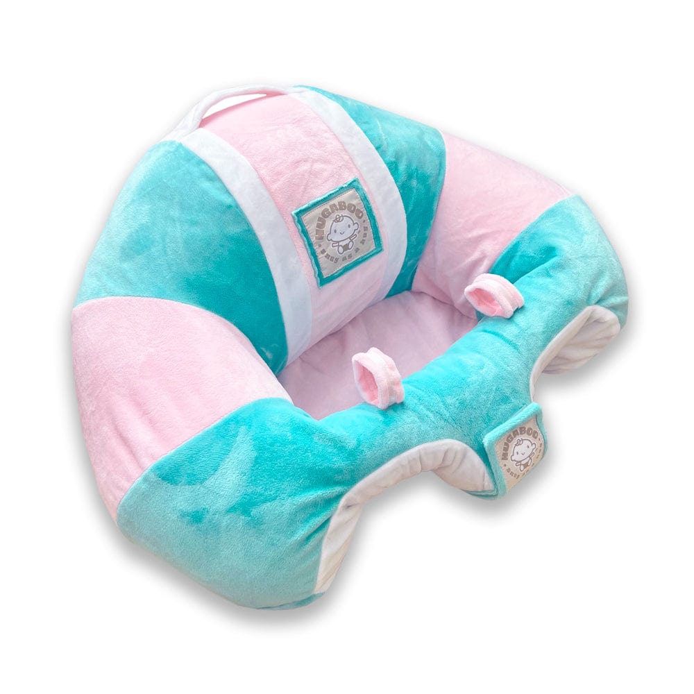 Hugaboo Infant Sitting Chair, Portable, Washable Baby Floor Seat, Cotton Candy