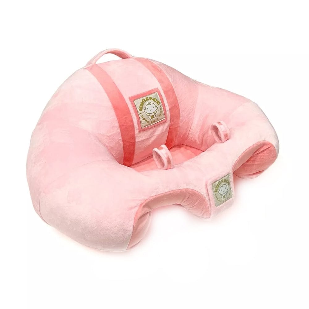 Hugaboo Infant Sitting Chair, Portable, Washable Baby Floor Seat, Sakura Pink & Blush