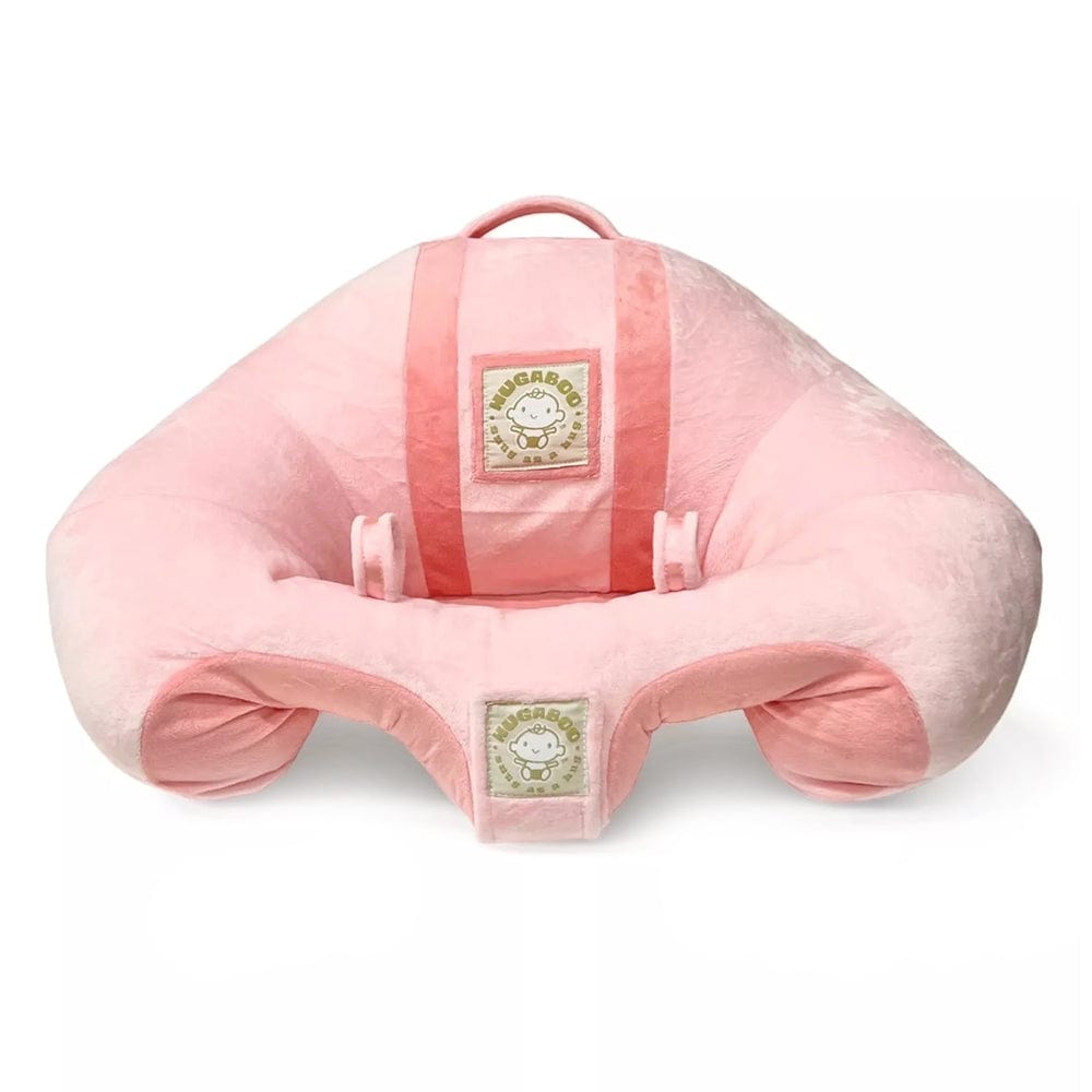 Hugaboo Infant Sitting Chair, Portable, Washable Baby Floor Seat, Sakura Pink & Blush