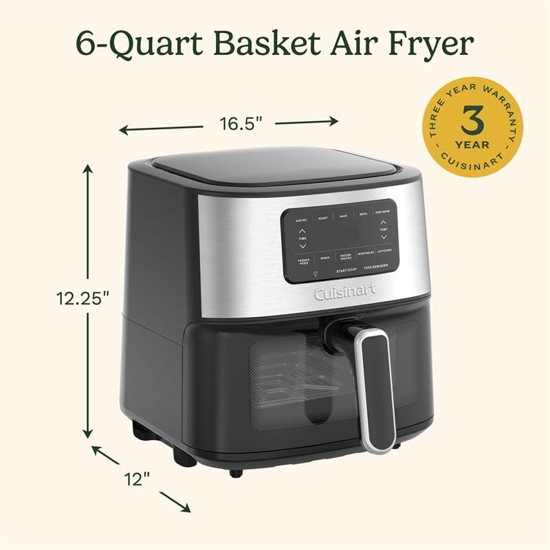 Cuisinart 6-qt Basket Air Fryer, Black