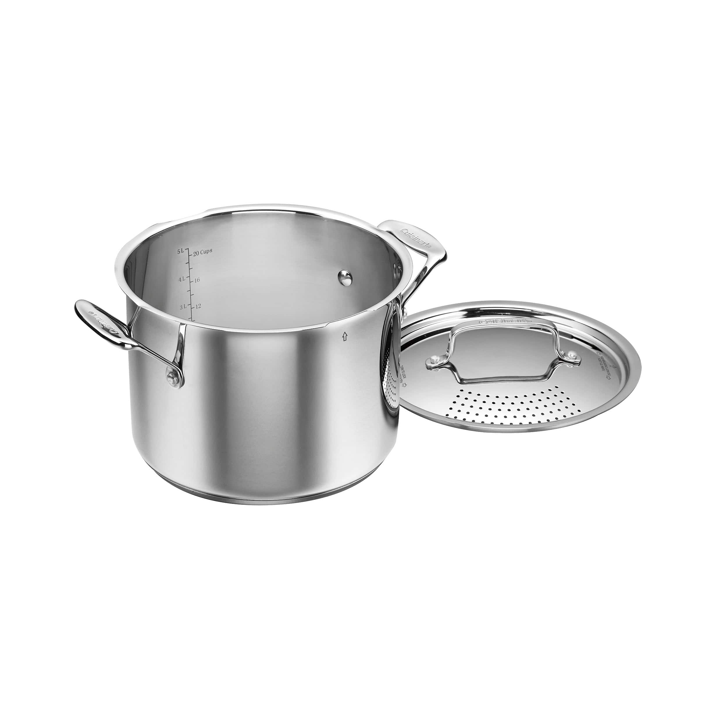 Cuisinart Chef's Classic™ 6 Quart Stockpot with Straining Cover, Silver