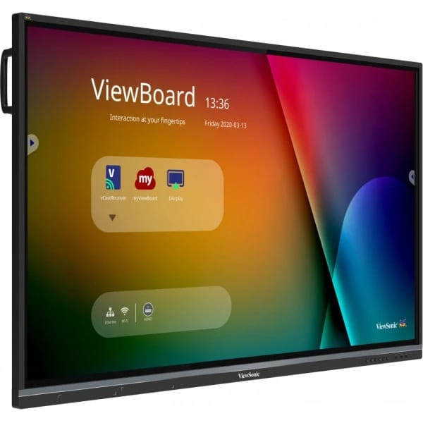 ViewSonic 65" 2160p 4K Interactive Display, 20-Point Touch, VGA, HDMI, LCD - Certified Refurbished