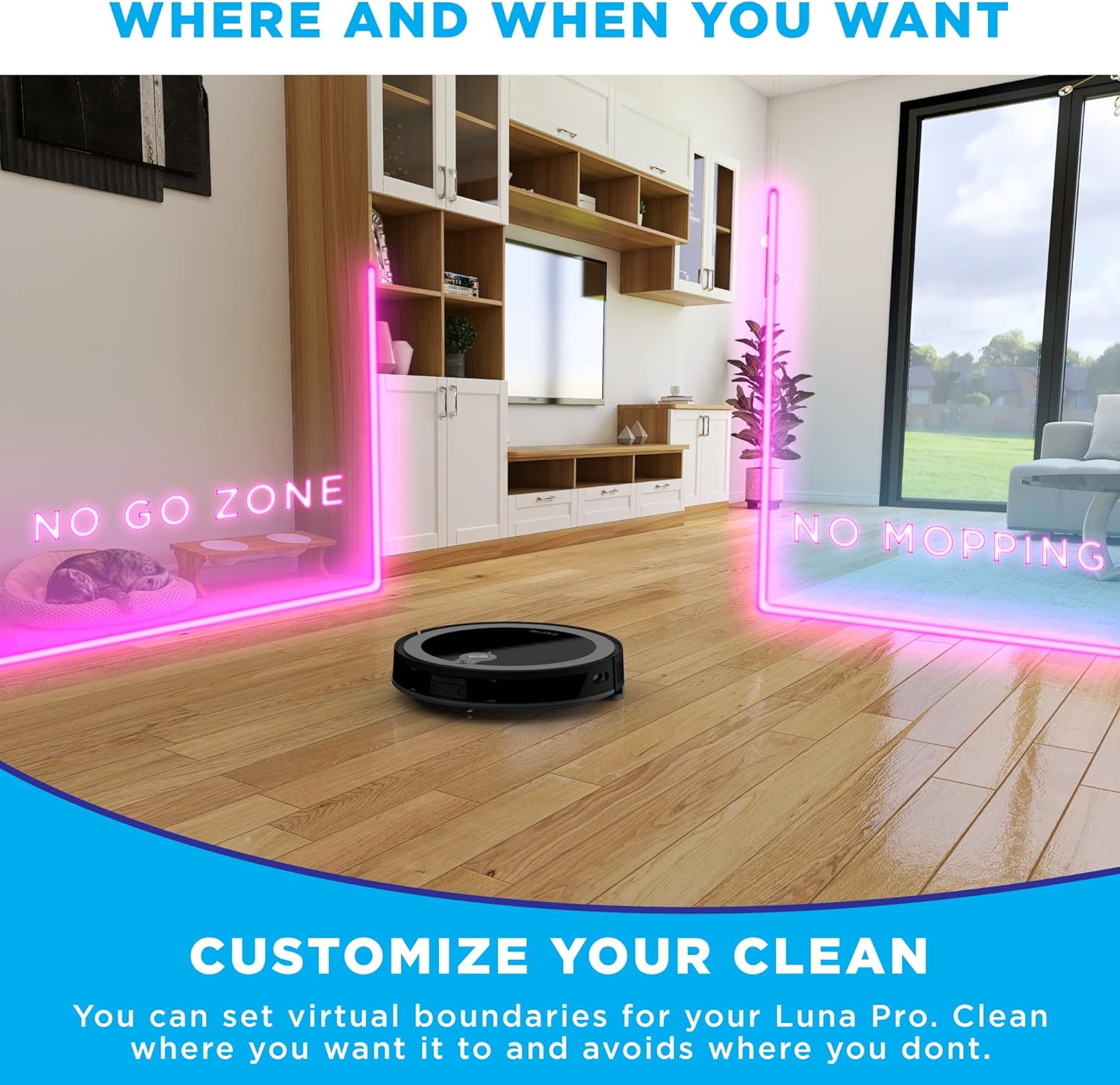 iHome AutoVac Luna Pro 3-in-1 Robot Vacuum & Vibrating Mop - Certified Refurbished, Grade B