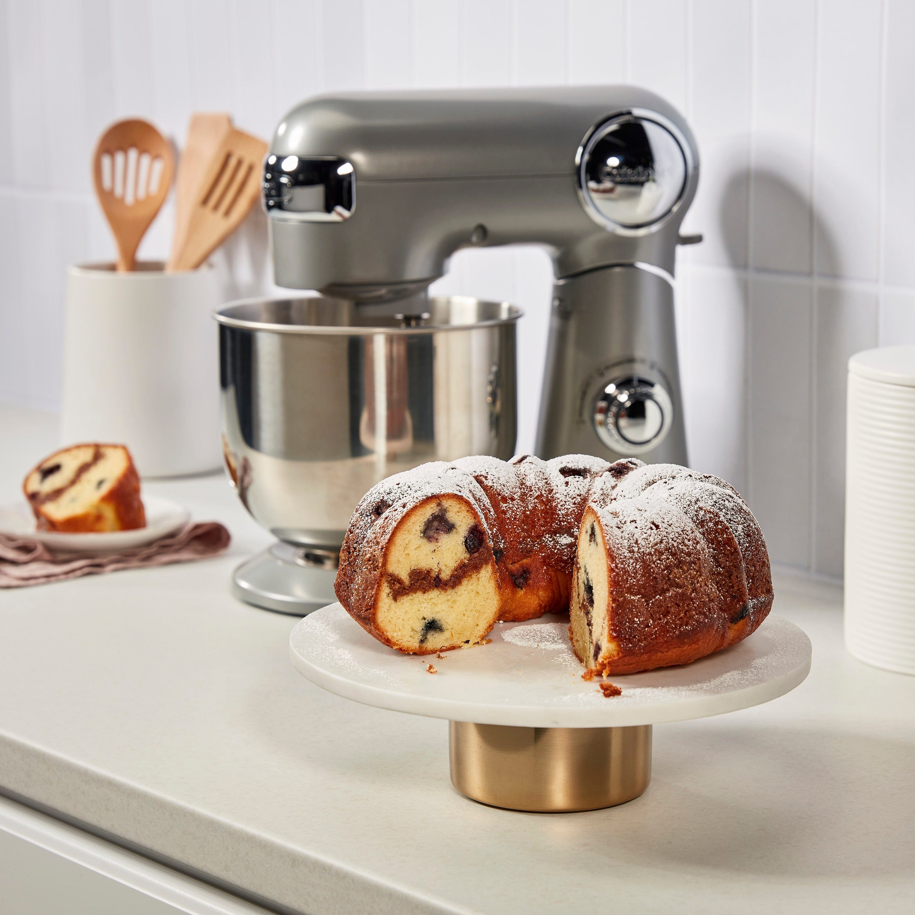 Cuisinart Precision Master 5.5-Quart Stand Mixer, Silver Lining