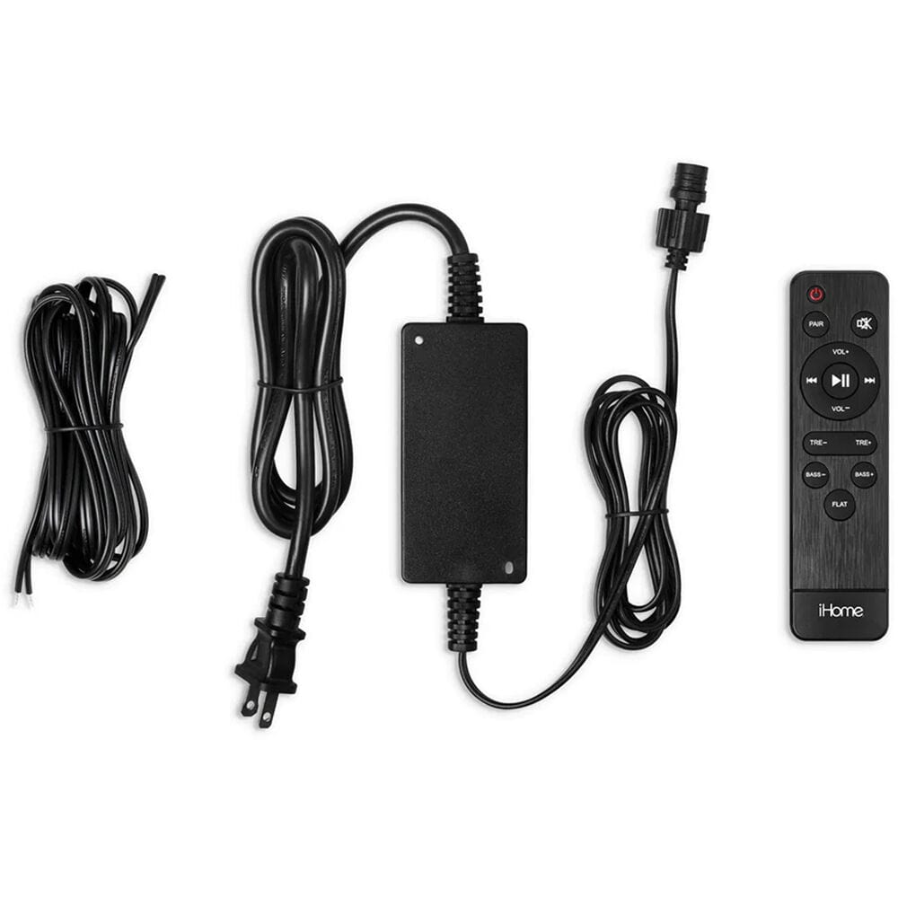 iHome Weatherproof Outdoor Bluetooth Speakers, 150 Watts, Pair, Patio/Deck Audio, White