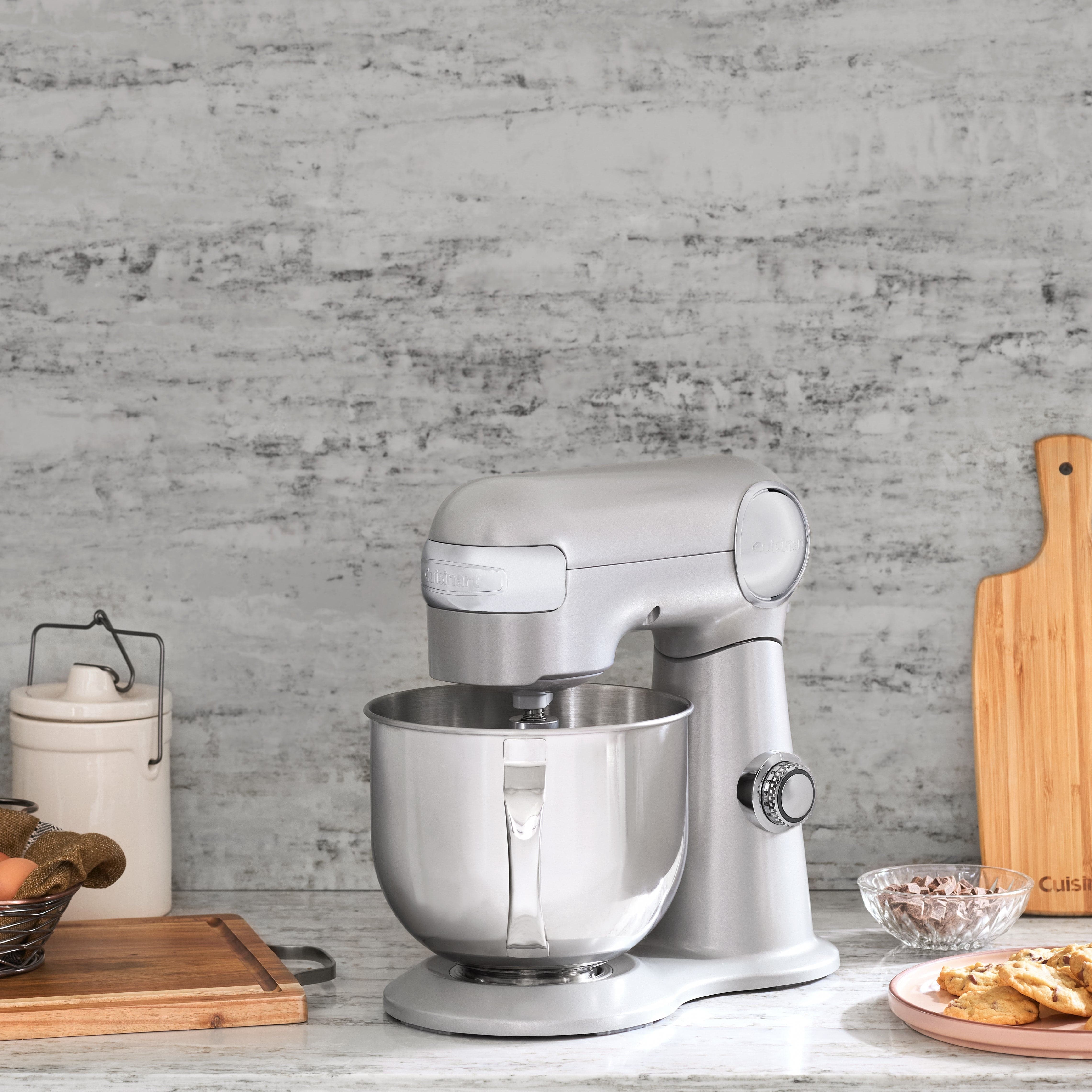Cuisinart Precision Master 5.5-Quart Stand Mixer, Silver Lining