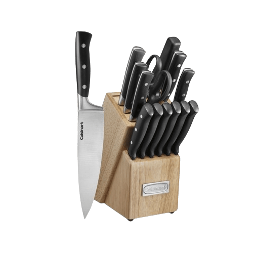 Cuisinart Triple Rivet 15 Piece Knife Block Set, Black