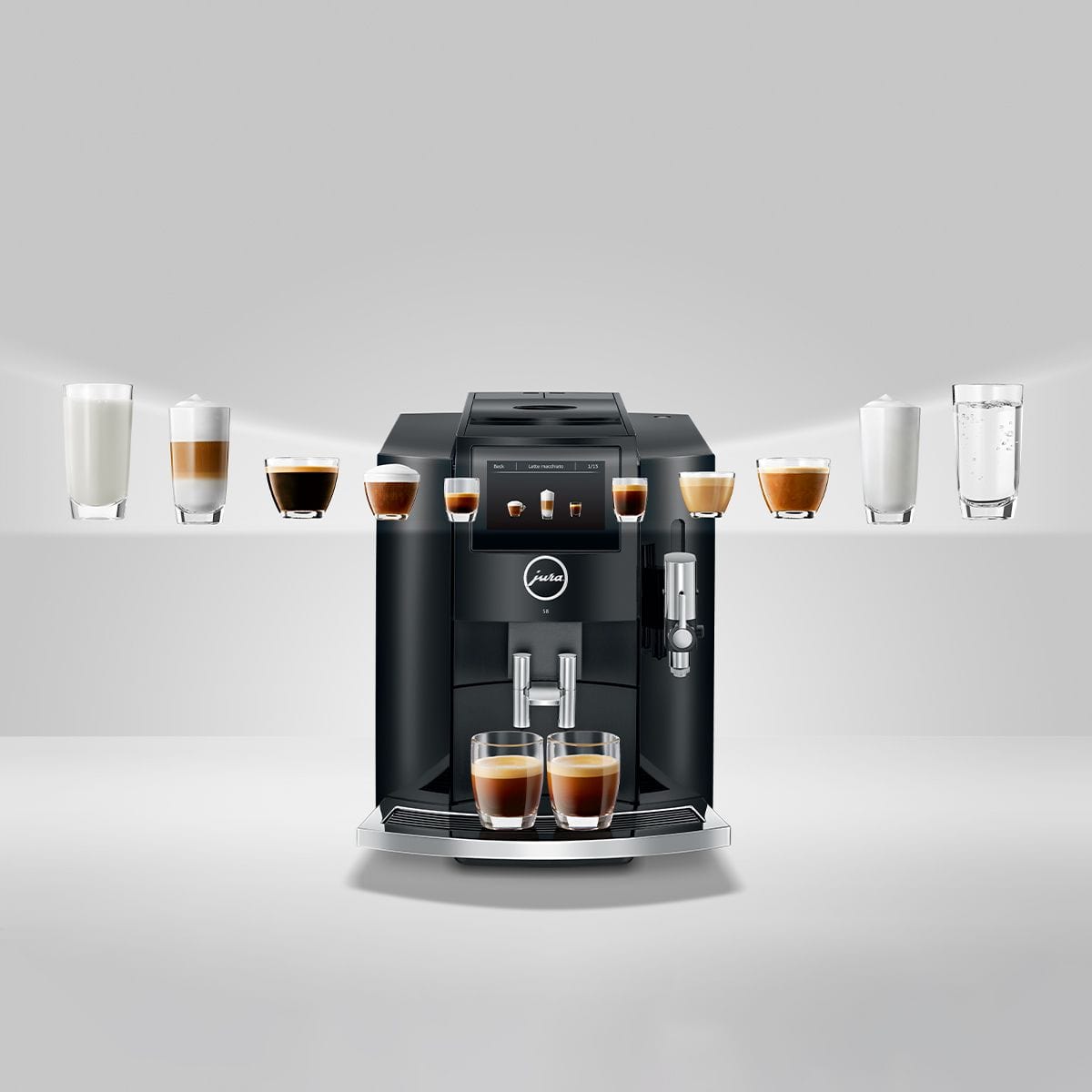 Jura S8 Automatic Coffee & Espresso Machine, Piano Black - Certified Refurbished