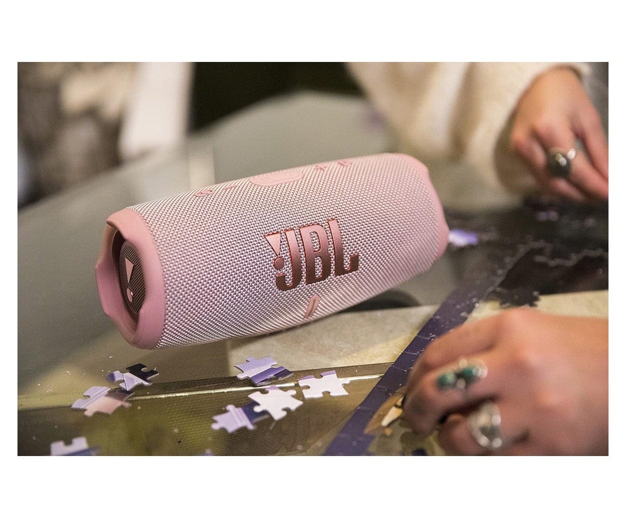 JBL Charge 5 Portable Waterproof Bluetooth Wireless Speaker, Pink - Certified Refurbished